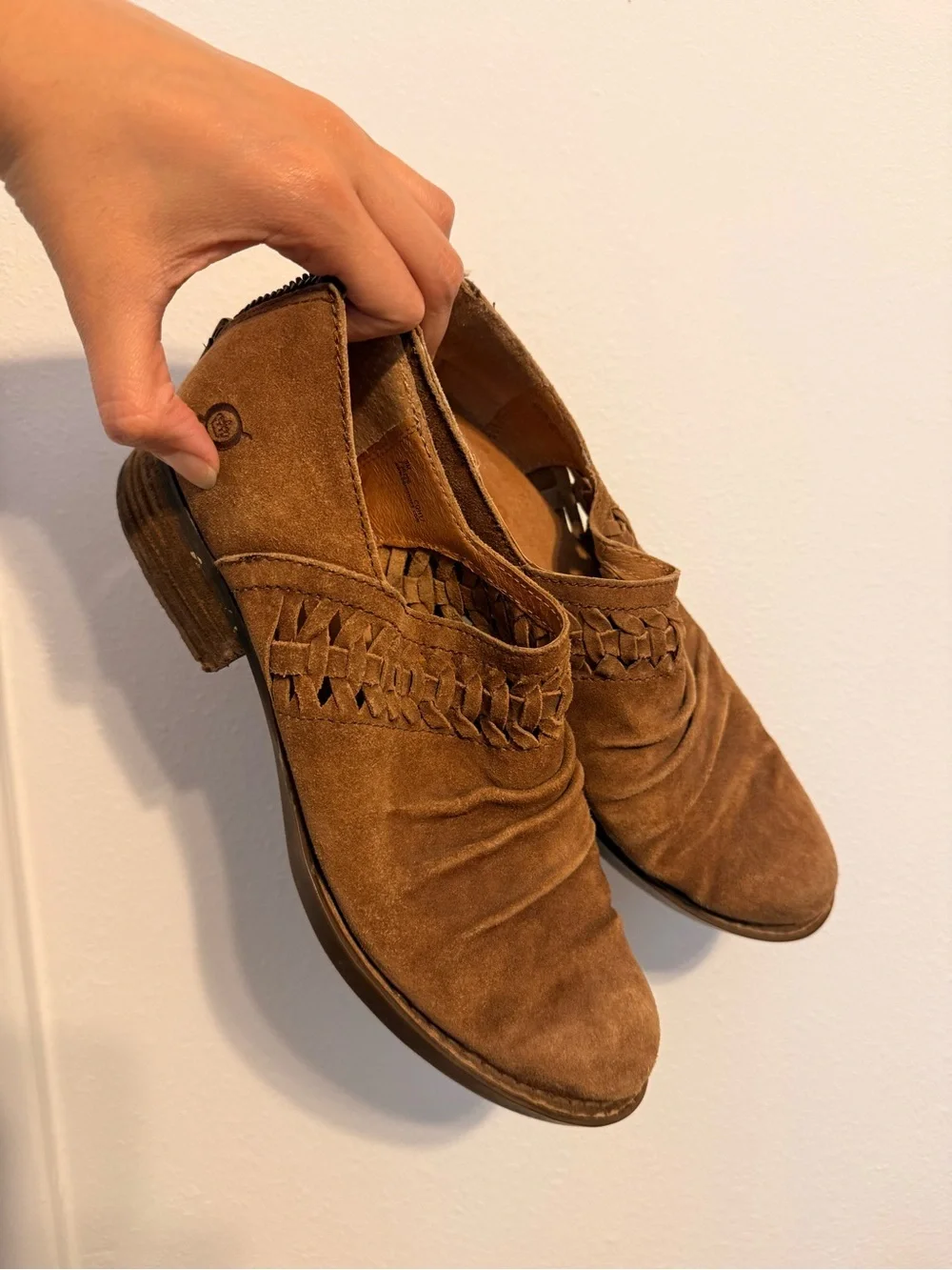 Born Katharina Brown Leather Ankle Bootie